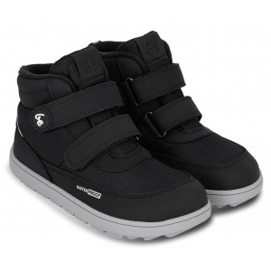 Ghete impermeabile barefoot Be Lenka Zippu Junior Black Grey