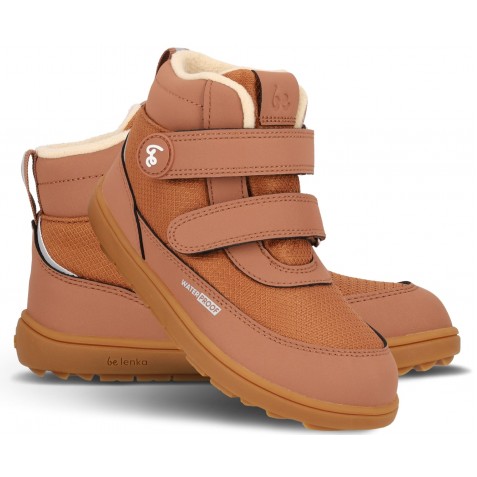 Ghete impermeabile barefoot Be Lenka Zippu Kids All Brown