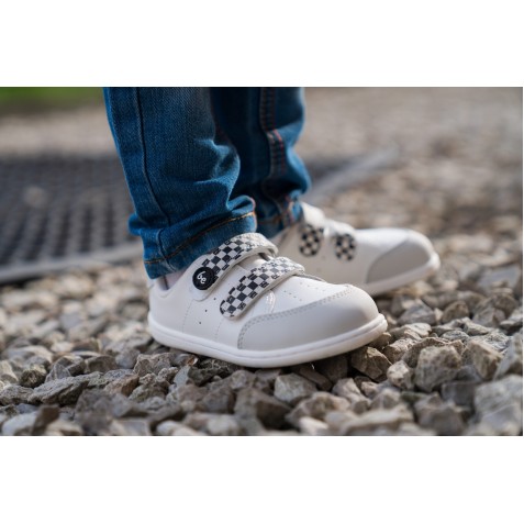 Sneakers barefoot Be Lenka Energise Preschool White Checkerboard