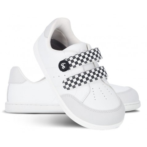Sneakers barefoot Be Lenka Energise Kids White Checkerboard